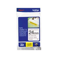 Brother TZe-S251 24mm x 8m Extra Strength Black on White Tape - for use in Brother Printer