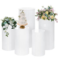 5PCS Round Plinth Cylinder Display Stand Pedestal Wedding Party Shop Display AU