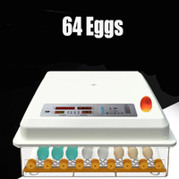 64 Egg Incubator Fully Automatic Digital Thermostat Chicken Eggs Poultry