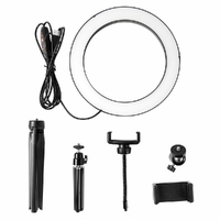 10" Dimmable LED Ring Light Tripod Stand for Phone Makeup Live Selfie