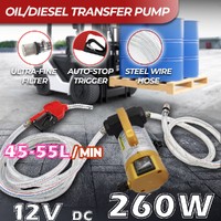 12V Diesel Transfer Pump Extractor Oil Fuel Electric Bowser Auto DC Car Auto-cut