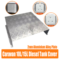 2mm Aluminium Alloy Plate Caravan Diesel Tank Cover for 10L/15L Fuel Tank Silver