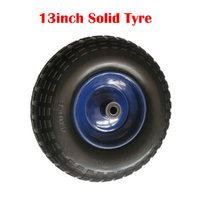 13inch Trolley Wheel Solid Tyre Tire Steel Rim for Hand Trolley Cart