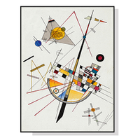 50cmx70cm Delicate Tension By Wassily Kandinsky Black Frame Canvas Wall Art