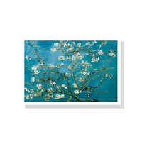 50cmx70cm Van Gogh Almond Blossom White Frame Canvas Wall Art