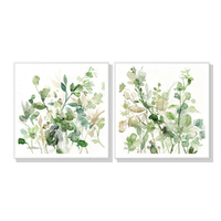 60cmx60cm Sage Garden By Carol Robinson 2 Sets White Frame Canvas Wall Art