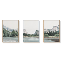 50cmx70cm Yosemite Valley National Park 3 Sets Wood Frame Canvas Wall Art