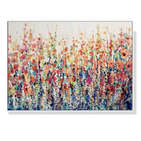 Wall Art 90cmx135cm Flourish Of Spring White Frame Canvas
