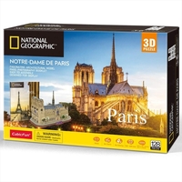 National Geographic - Paris Notre Dame 3D Puzzle - 128 Piece