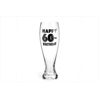 60th Birthday Pilsner Glass