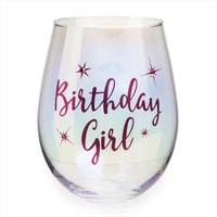 Birthday Girl Irid Wine Glass