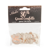 30th Rose Gold Giant Confetti (100 pcs)