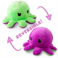 Reversible Plushie - Octopus Green/Purple