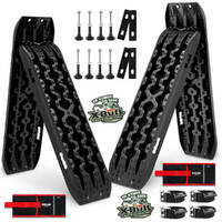 X-BULL Recovery tracks Boards 10T 2 Pairs Sand Mud Snow With Mounting Bolts pins Black