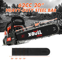 X-BULL Petrol Chainsaws Commercial  20" Bar  62cc E-Start Tree Pruning Top Handle