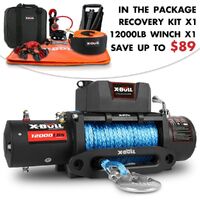X-BULL Electric Winch 12000LB/5454kg 12V With 4WD Recovery Kits 11 PCS Offroad