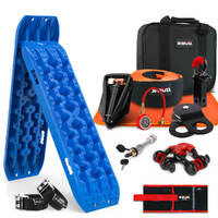 X-BULL Winch Recovery Kit Recovery Tracks Gen 3.0 Blue Boards Snatch Strap Off Road 4WD