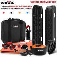 X-BULL Winch Recovery Kit Snatch Strap Off Road 4WD with Mini Recovery Tracks Boards
