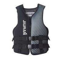 Life Jacket for Unisex Adjustable Safety Breathable Life Vest for Men Women(Black-XL)