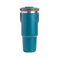 600ML Blue Stainless Steel Travel Mug with Leak-proof 2-in-1 Straw and Sip Lid, Vacuum Insulated Coffee Mug for Car, Office, Perfect Gifts, Keeps 