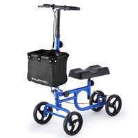 EQUIPMED Knee Walker Scooter Folding Mobility Alternative to Crutches Wheelchair