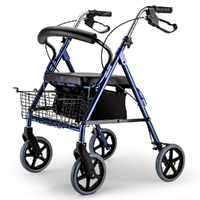 EQUIPMED Rollator Walker Walking Frame Wheels Mobility Elderly Seat 4 Seniors