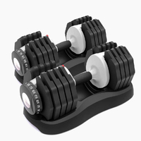 ATIVAFIT 2 x 25kg Adjustable Dumbbell Weight Plates Set Home Gym Exercise