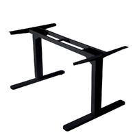 FORTIA Height Adjustable Standing Desk Frame Only Sit Stand Electric Office Blk