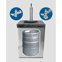 Beer Keg Fridge KegMaster Series XL Kegerator With Two Taps For Commercial Kegs