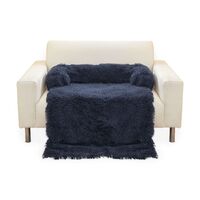 Floofi Pet Sofa Cover Soft with Bolster XL Size (Dark Blue) FI-PSC-123-SMT