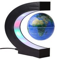 GOMINIMO Magnetic Levitation Floating Globe with LED Light (Blue) GO-MGL-100-DF