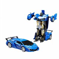 GOMINIMO Transform Car Robot Sport Car with Remote Control (Blue) GO-TCR-101-FM