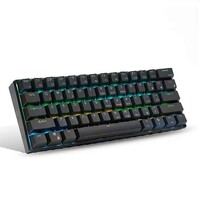 Royal Kludge RK61 Wired Dual Mode Hot Swappable Mechanical Keyboard Black (Red Switch)