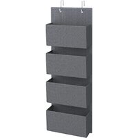 SONGMICS Hanging Closet Organizers and Storage with 4 Compartments Gray RDH04G