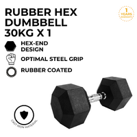 VERPEAK Rubber Hex Dumbbells 30kg - VP-DB-112