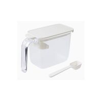 MARNA Moisture-Proof Seasoning Jar With Small Spoon And Scraper 370mL White x5