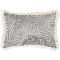 Cushion Cover-Coastal Fringe Natural-Seminyak Smoke-35cm x 50cm