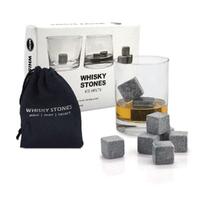 Whiskey Stones Ice Melts - 9 Reusable Natural Marble Chilling Scotch Rocks Cubes