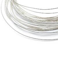 20cm Sterling Silver 0.3mm - Soft Round Wire Rod 28 Gauge Fine Jewellery