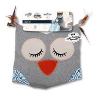 Cat Sack Crinkle Toys - Grey Owl + Hide Play Bag Teaser Vintage All For Paws