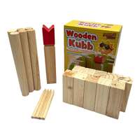 Wooden Kubb Set - Outdoor Classic Swedish Skittle Garden Game Kids