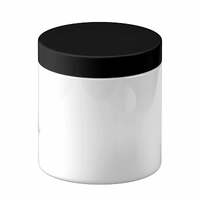 50x 200g Plastic Cosmetic Jar + Lids - Empty White Cream Container
