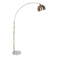 Sarantino Arc Floor Lamp Antique Brass Finish with Marble Base
