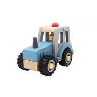 CALM & BREEZY TRACTOR WITH RUBBER WHEELS BLUE
