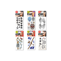PRICE FOR 6 ASSORTED TEMPORARY TATTOO PIRATE