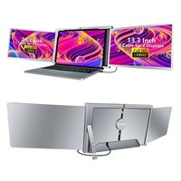 13.3 Inch FOPO Triple Portable Monitor 1080P FHD IPS Triple Monitor Laptop Screen Extender for 13.3"-17.3" Laptops