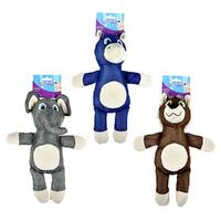 Chompers Dog Toy Animals -Donkey, Elephant, Bear - 1 x Colour Randomly Selected
