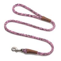 Mendota Clip Leash Small - lengths 3/8in x 4ft(10mm x1.2m) Made in the USA - Pink Camo