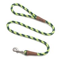 Mendota Clip Leash Small - lengths 3/8in x 4ft(10mm x1.2m) Made in the USA - Diamond - Jade