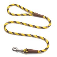 Mendota Clip Leash Small - lengths 3/8in x 6ft(10mm x1.8m) Made in the USA - Tricolour Harvest